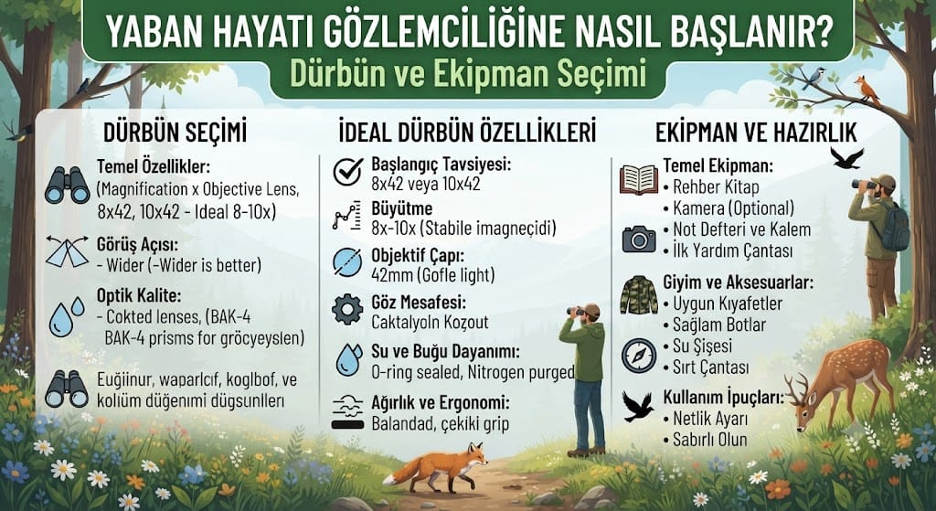 Yaban Hayatı Gözlemciliğine Nasıl Başlanır? Dürbün ve Ekipman Seçimi