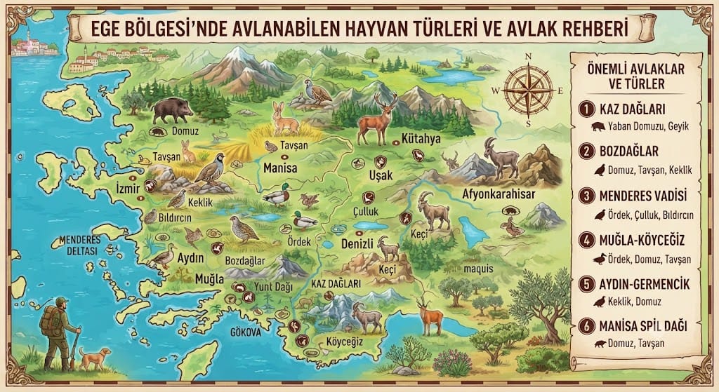 Ege Bölgesi’nde Avlanabilen Hayvan Türleri ve Avlak Rehberi