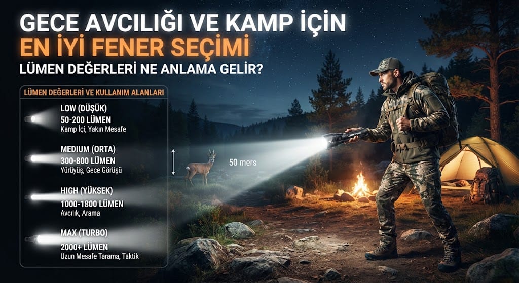 Gece Avcılığı ve Kamp İçin En İyi Fener Seçimi: Lümen Değerleri Ne Anlama Gelir