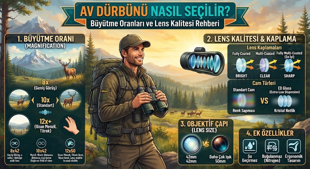 Av Dürbünü Nasıl Seçilir? Büyütme Oranları ve Lens Kalitesi Rehberi