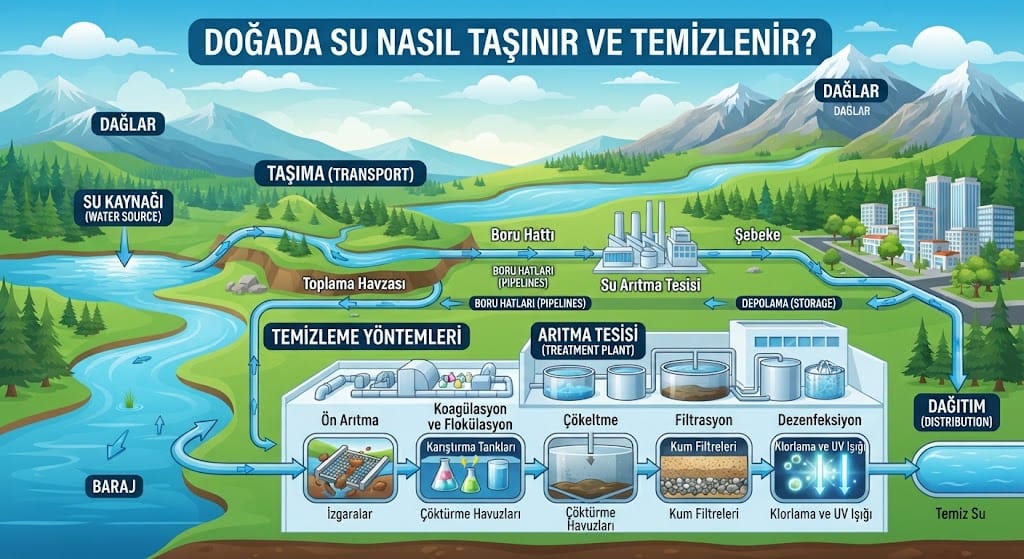 Doğada Su Nasıl Taşınır ve Temizlenir? Su Arıtma Yöntemleri